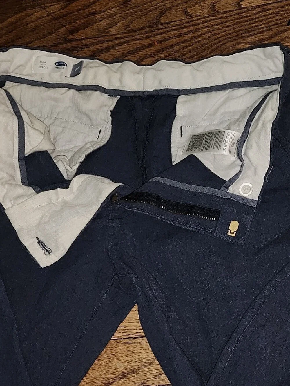 Old Navy Men's Dark Blue Chinos - Straight Fit